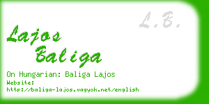 lajos baliga business card